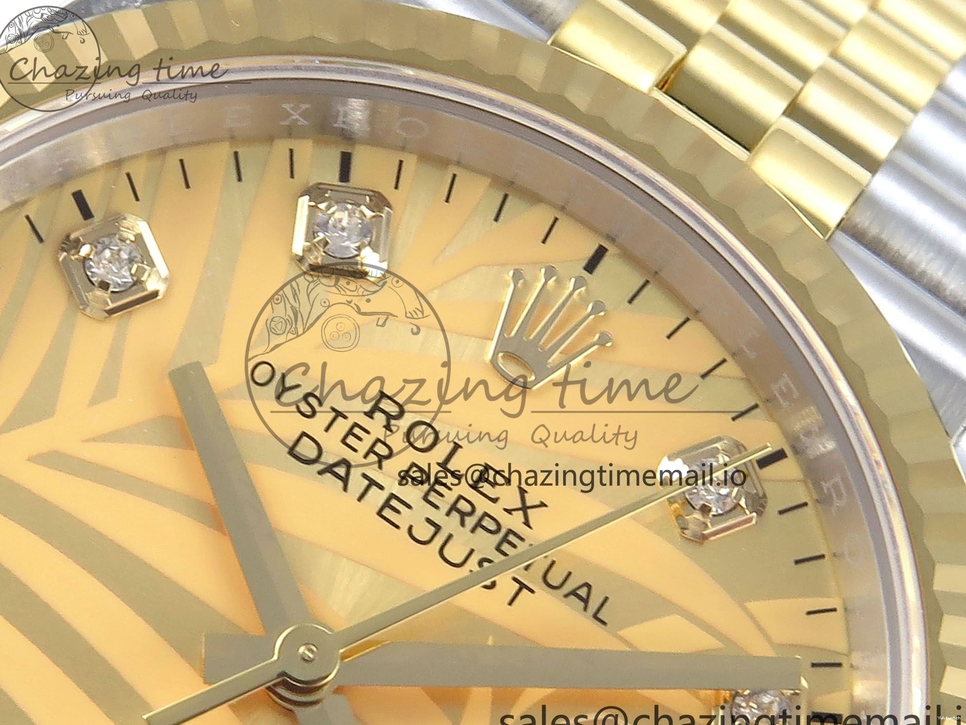 SS Dial YG EWEF Leaf Edition A3235 on Jubilee 126233 36 DateJust Best YG Bracelet 0501